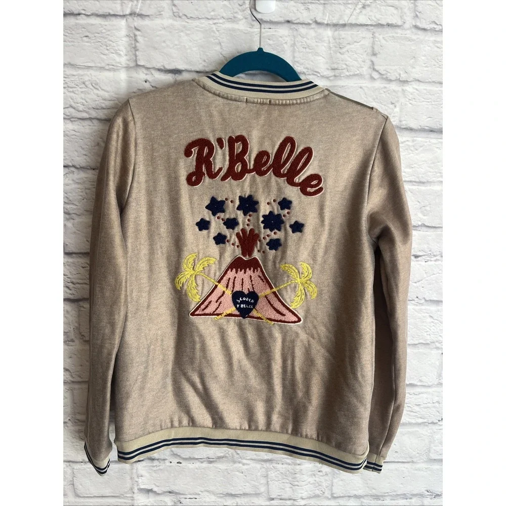 Scotch & Soda  R'Belle Preppy Academia Embroidered Varsity Bomber Jacket Size 14